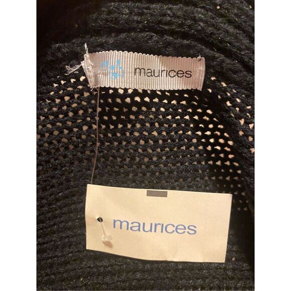 Maurice’s NWT black size L 3/4 sleeve cardigan with sequin front edging. - Picture 7 of 8